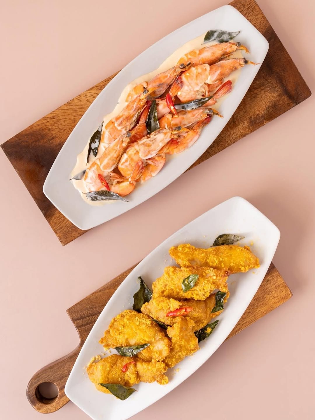 Salted Egg Shrimps & Salted Egg Chicken